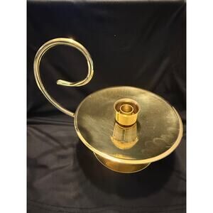 Large Vintage Baldwin Forged In America Brass Pillar Candle Holder Handle